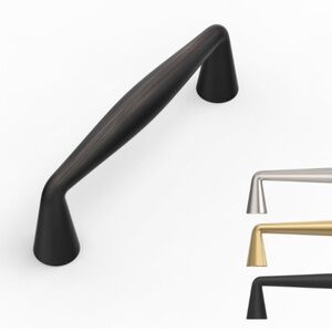 Sleek Black and Gold Cabinet Handles